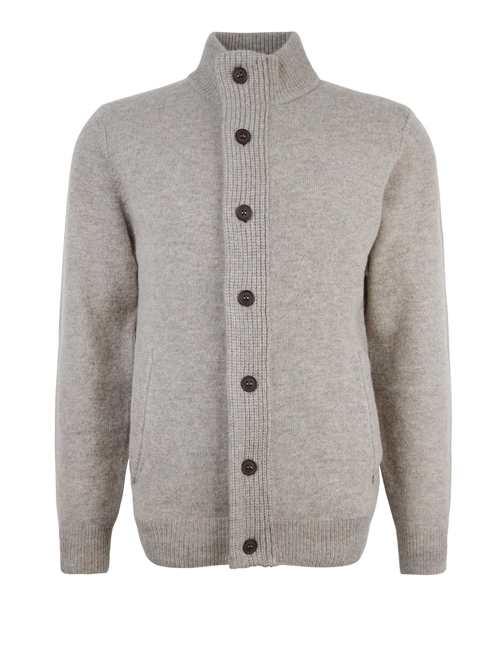 Cardigan Barbour Essential Patch Zip da Uomo - Beige
