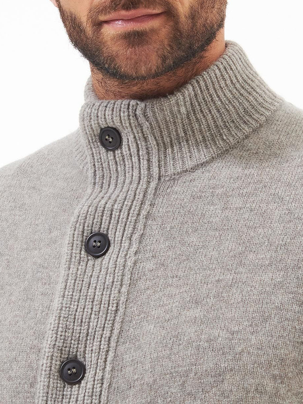 Cardigan Barbour Essential Patch Zip da Uomo - Beige