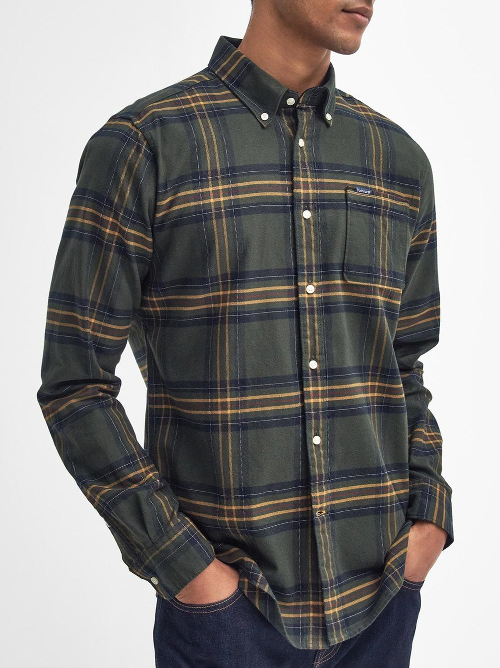 Camicia Casual Barbour Portdown Tailored da Uomo - Verde