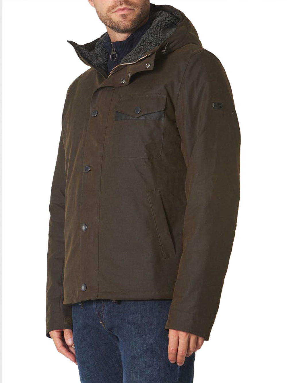 Giubbotto Barbour Kevlar Wax da Uomo - Verde