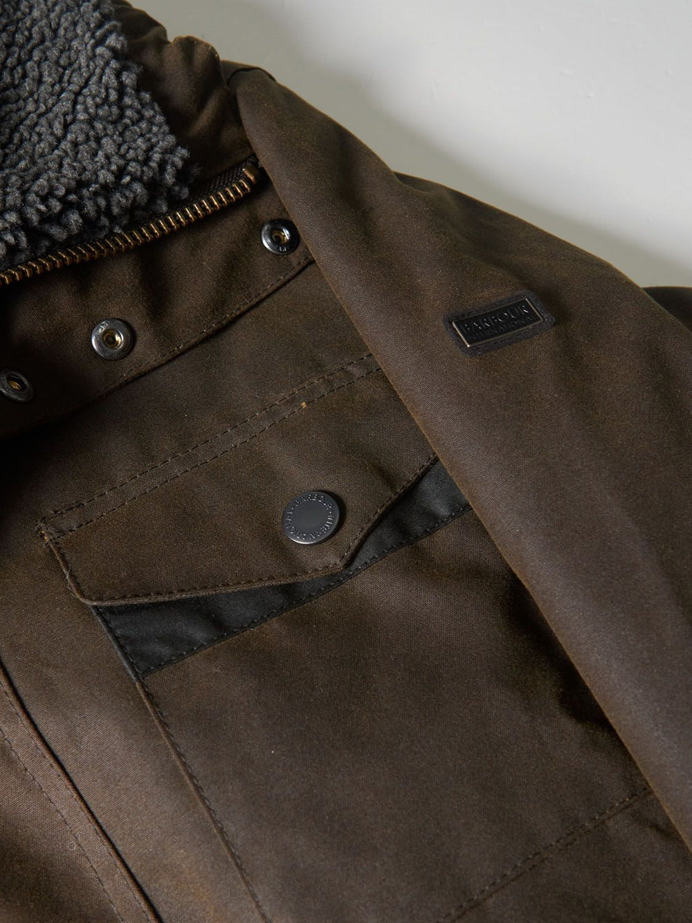 Giubbotto Barbour Kevlar Wax da Uomo - Verde