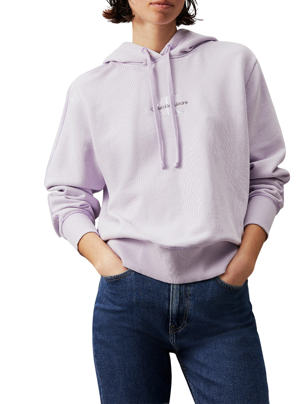Calvin Klein Calvin Klein Jeans Felpa Washed Monologo Regu Donna Mod. J20J223534 VFR Pastel Lilac