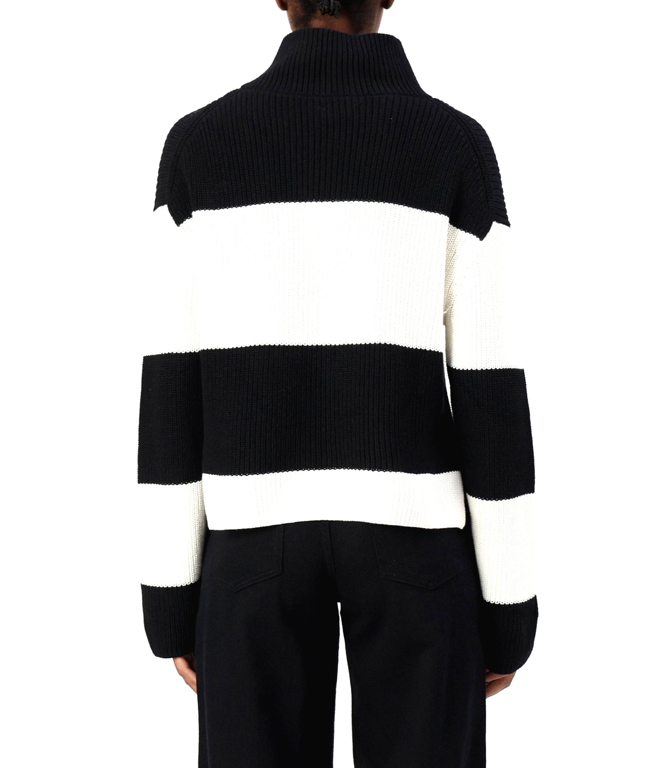 Calvin Klein Calvin Klein Jeans Pullover Chunky Loose High Ne Donna Mod. J20J224227 YBI Ivory / Ck Black Stripe