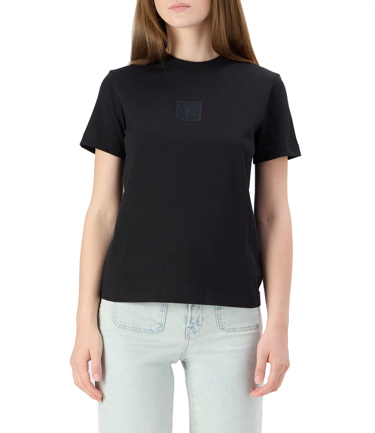 Calvin Klein Calvin Klein Jeans T-shirt Embroidered Box Regu Donna Mod. J20J224253 BEH Ck Black