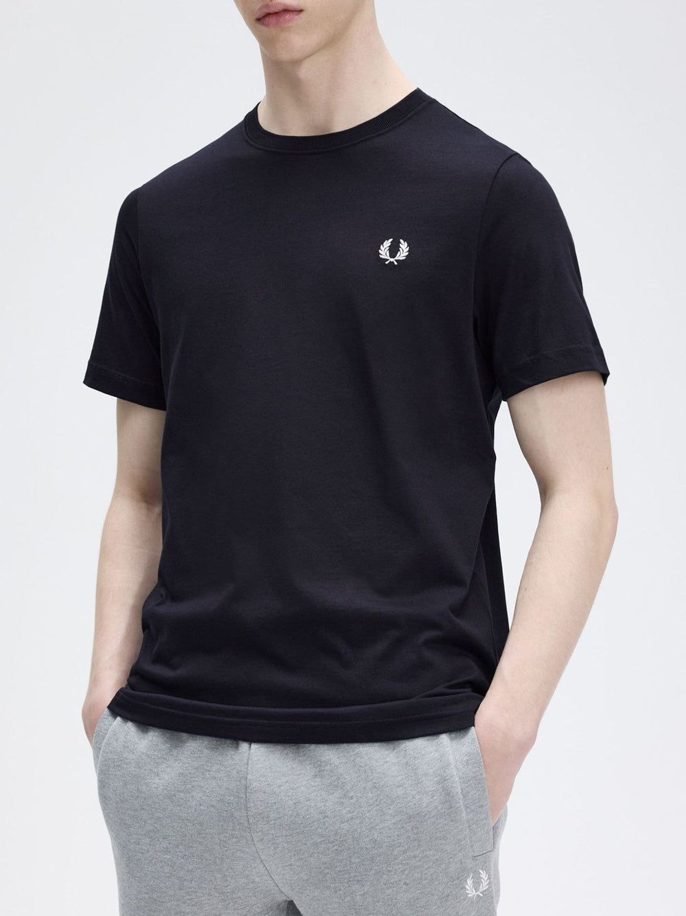 T-shirt Fred Perry Crew Neck da Uomo - Blu