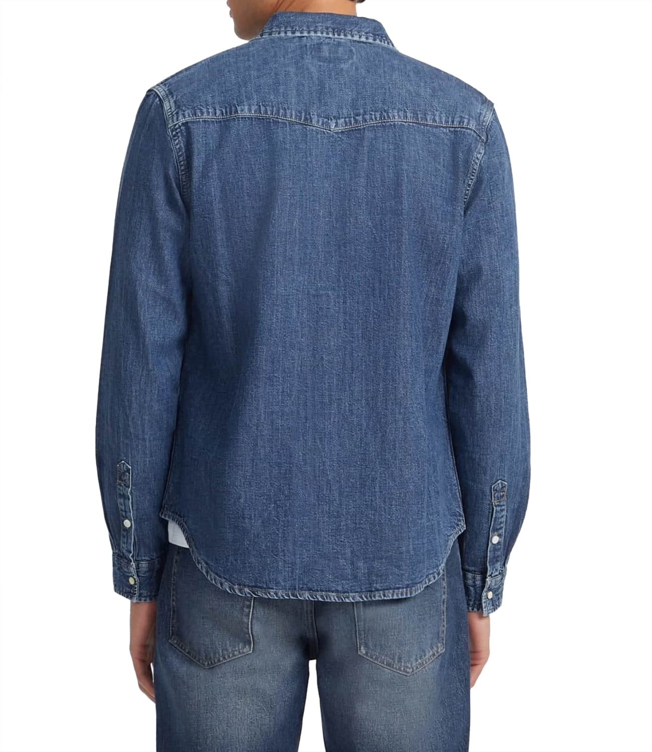 GUESS JEANS Camicia Manica Lunga Uomo Mod. M4YH55 D5EI1 GJRW Denim Blu