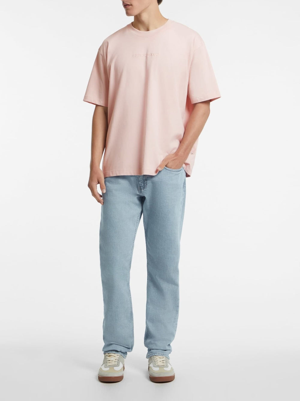 GUESS JEANS T-shirt Uomo Mod. M4YI44 K8FQ4 G6R4 Rosa