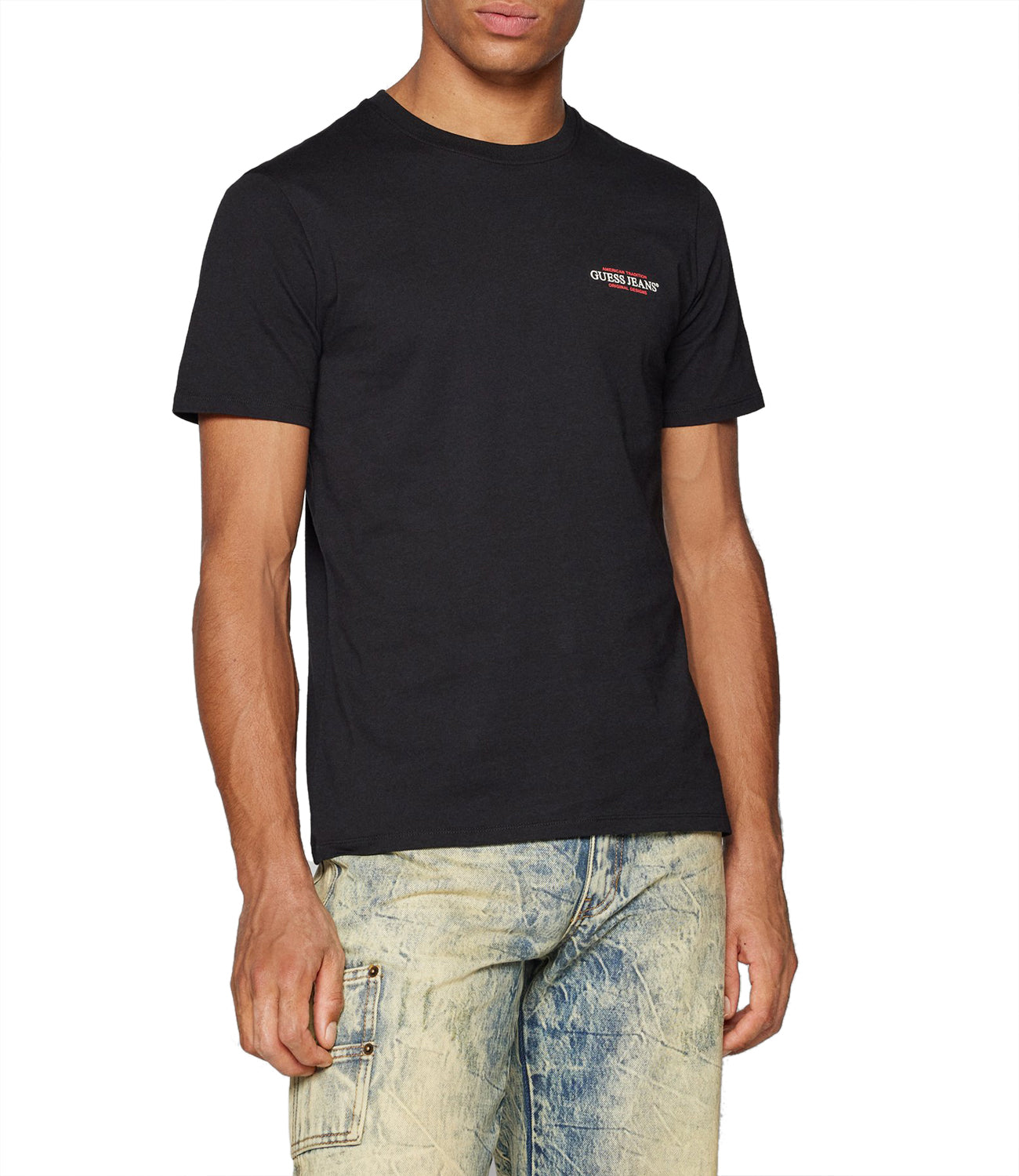 GUESS JEANS T-shirt Uomo Mod. M4YI55 K8HM0 JBLK Black Nero