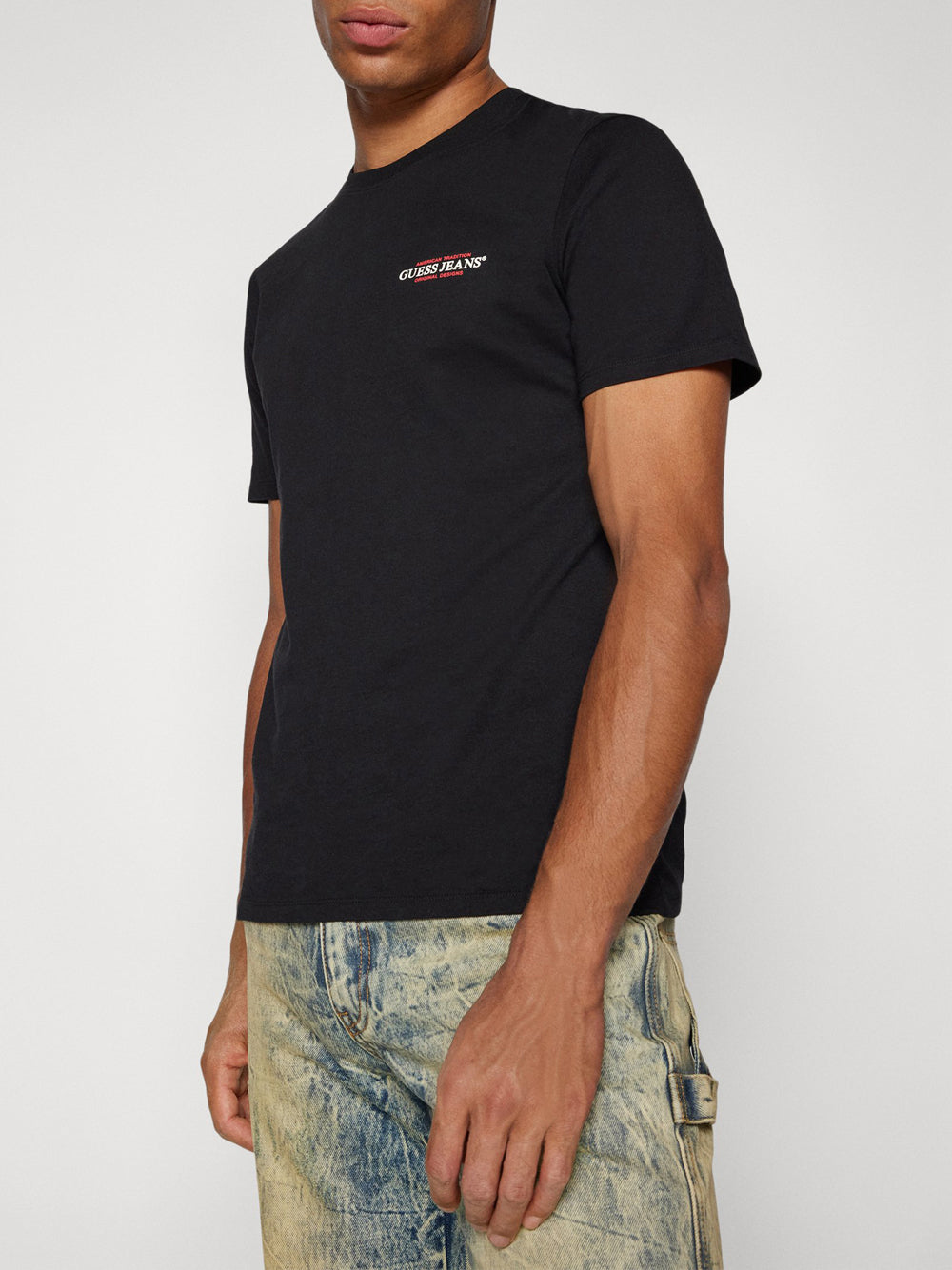 GUESS JEANS T-shirt Uomo Mod. M4YI55 K8HM0 JBLK Black Nero