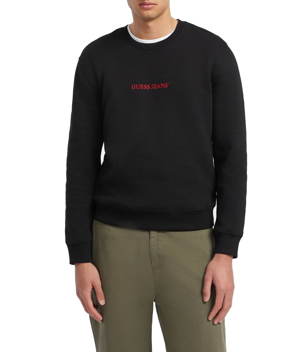 GUESS JEANS Felpa Girocollo Uomo Mod. M4YQ19 K9V31 JBLK Black Nero