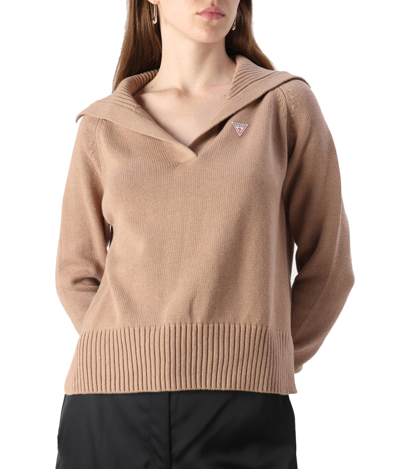 GUESS JEANS Maglia Donna Mod. W4BR14 Z3HM1 G1DQ Biscotto Giallo