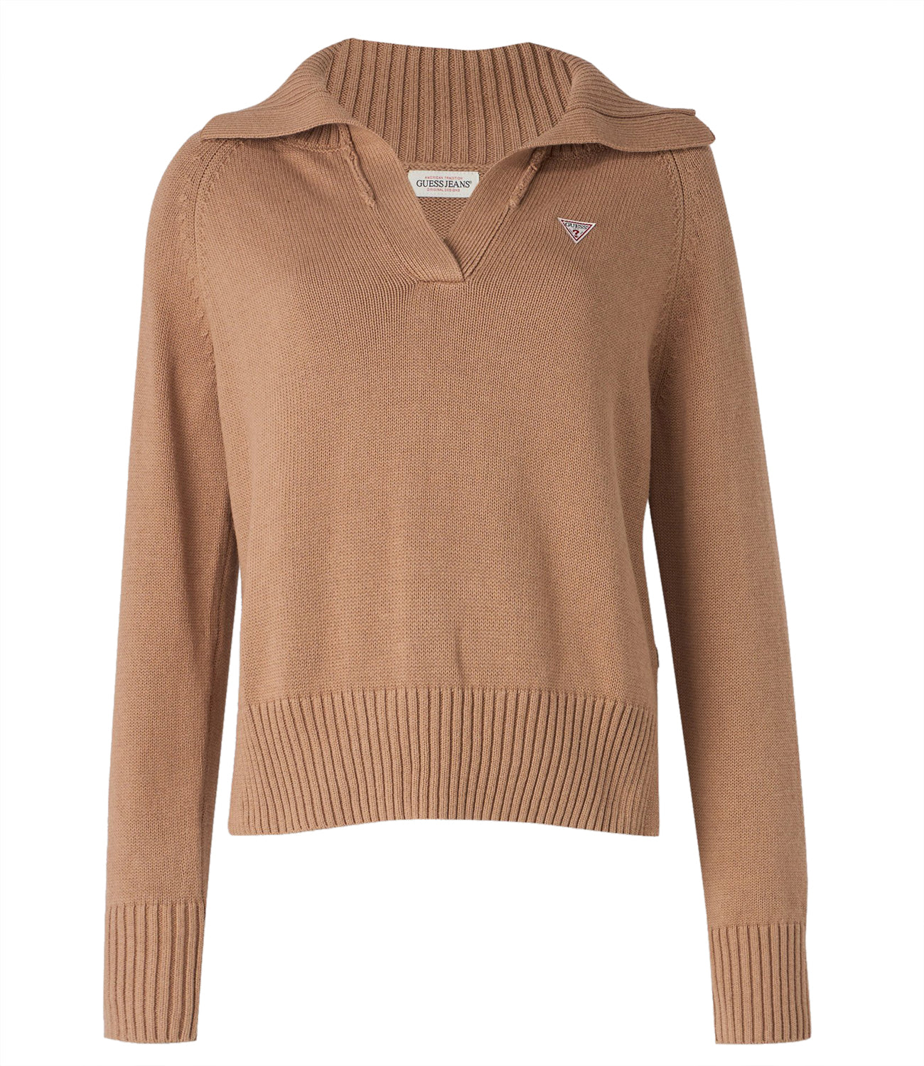 GUESS JEANS Maglia Donna Mod. W4BR14 Z3HM1 G1DQ Biscotto Giallo