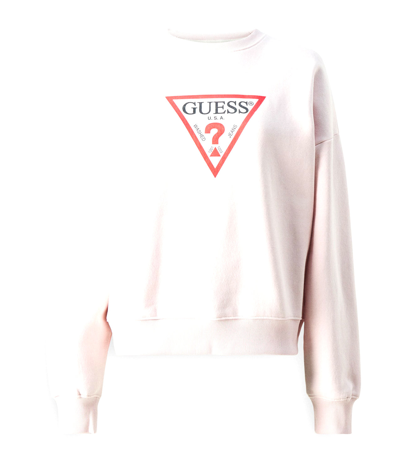 GUESS JEANS Felpa Girocollo Donna Mod. W4YQ00 KC811 G6R4 Rosa