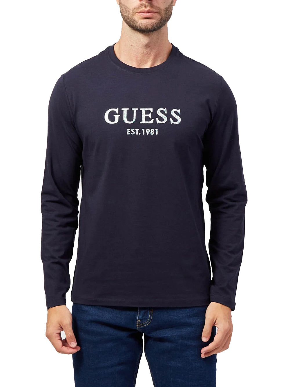 T-shirt Guess Iridesce da Uomo - Blu