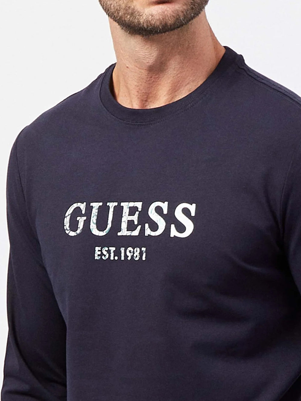 T-shirt Guess Iridesce da Uomo - Blu