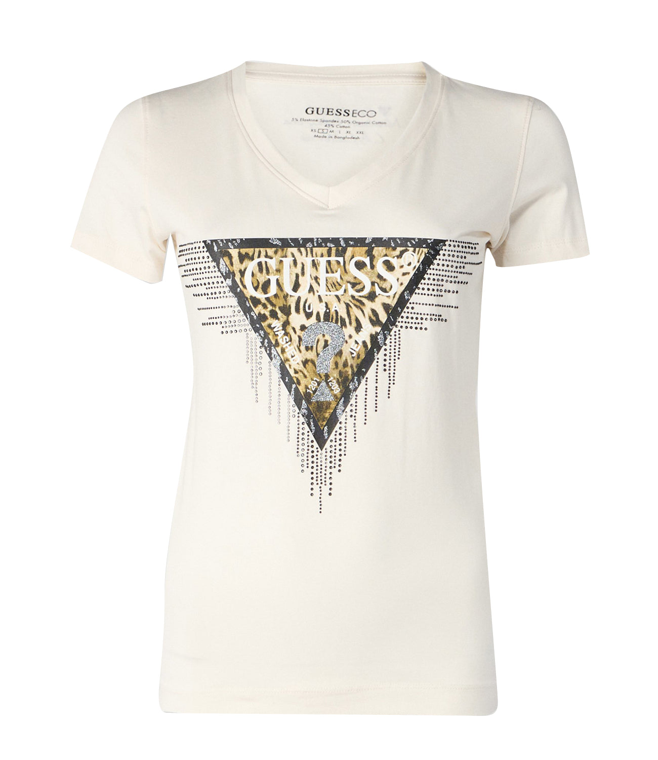 Guess T-shirt Donna Mod. W4BI18 J1314 G012 Panna Avorio