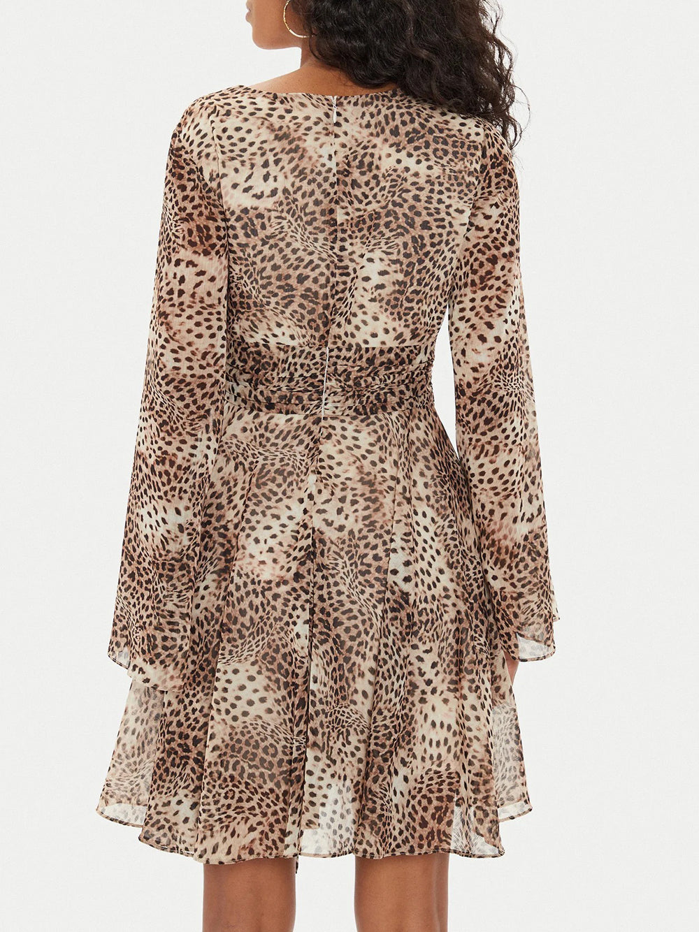 Vestito Mini Guess Laila Mini Flare da Donna - Marrone