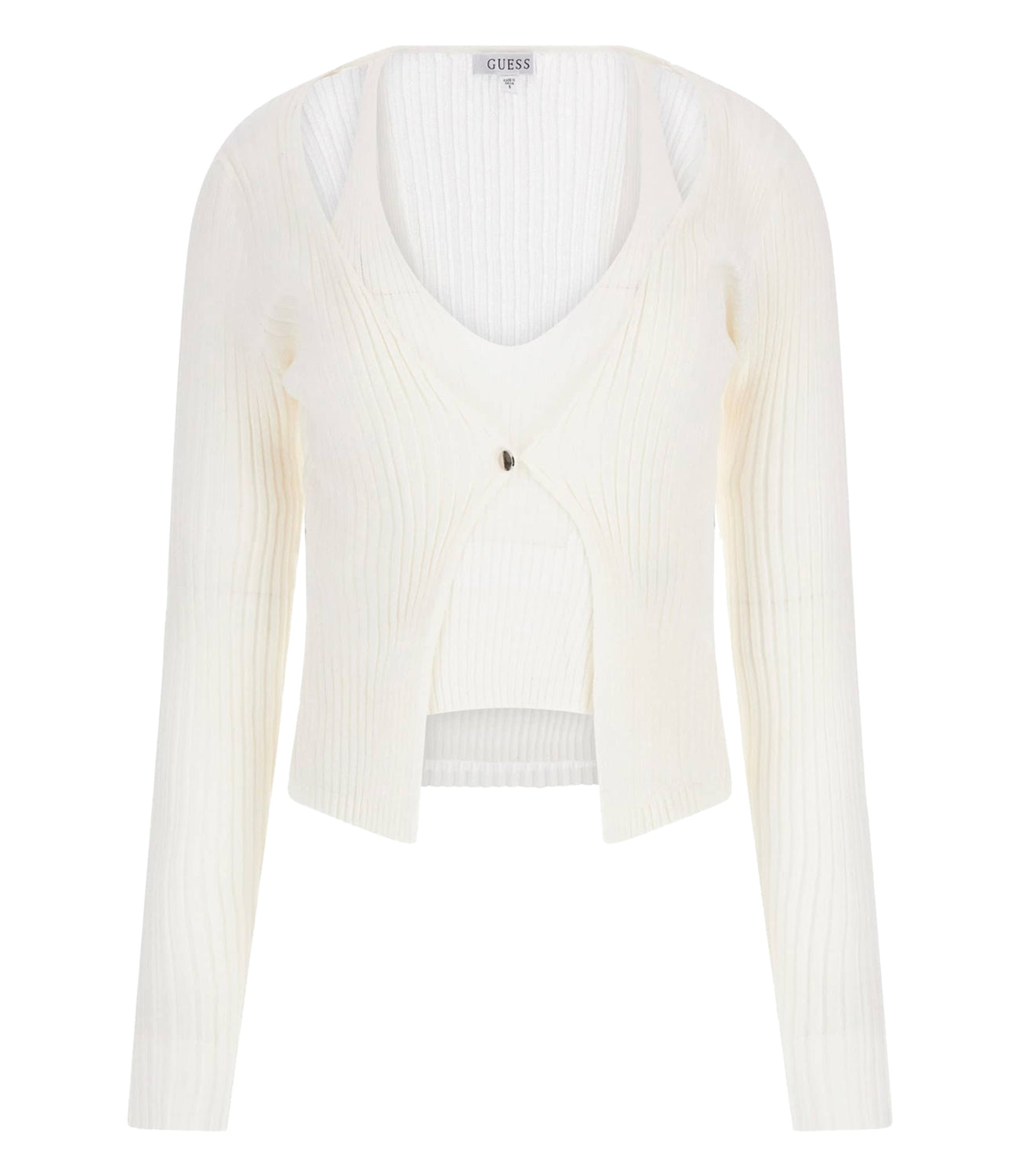 Guess Maglia Donna Mod. W4YR37 Z3G32 G106 Panna Avorio