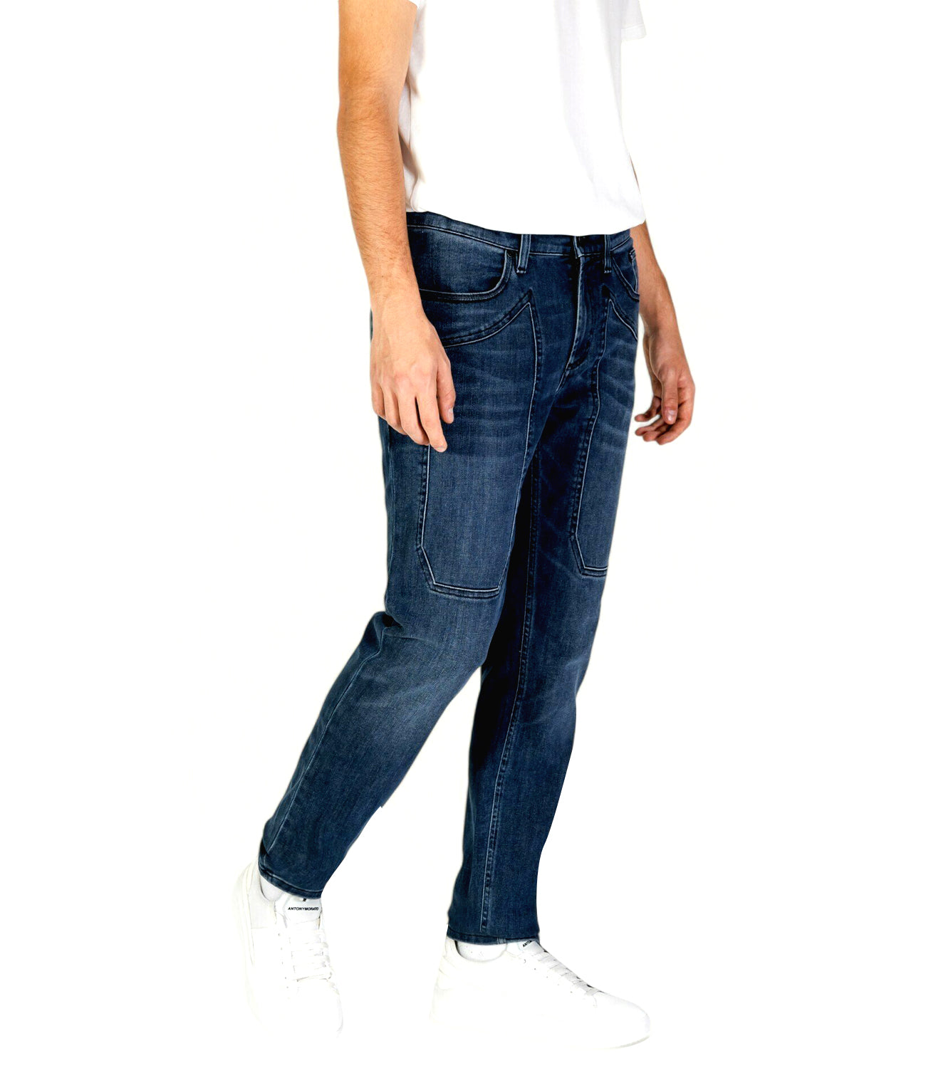 Jeckerson Pantalone 5 Tasche Uomo Mod. PA077 JOHNDENI23 D045 DENIM Blu