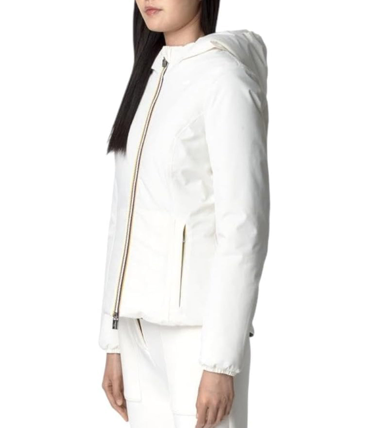 K-Way Giubbino Lily St Warm Double Donna Mod. K6128TW ALF White Gardenia - Black