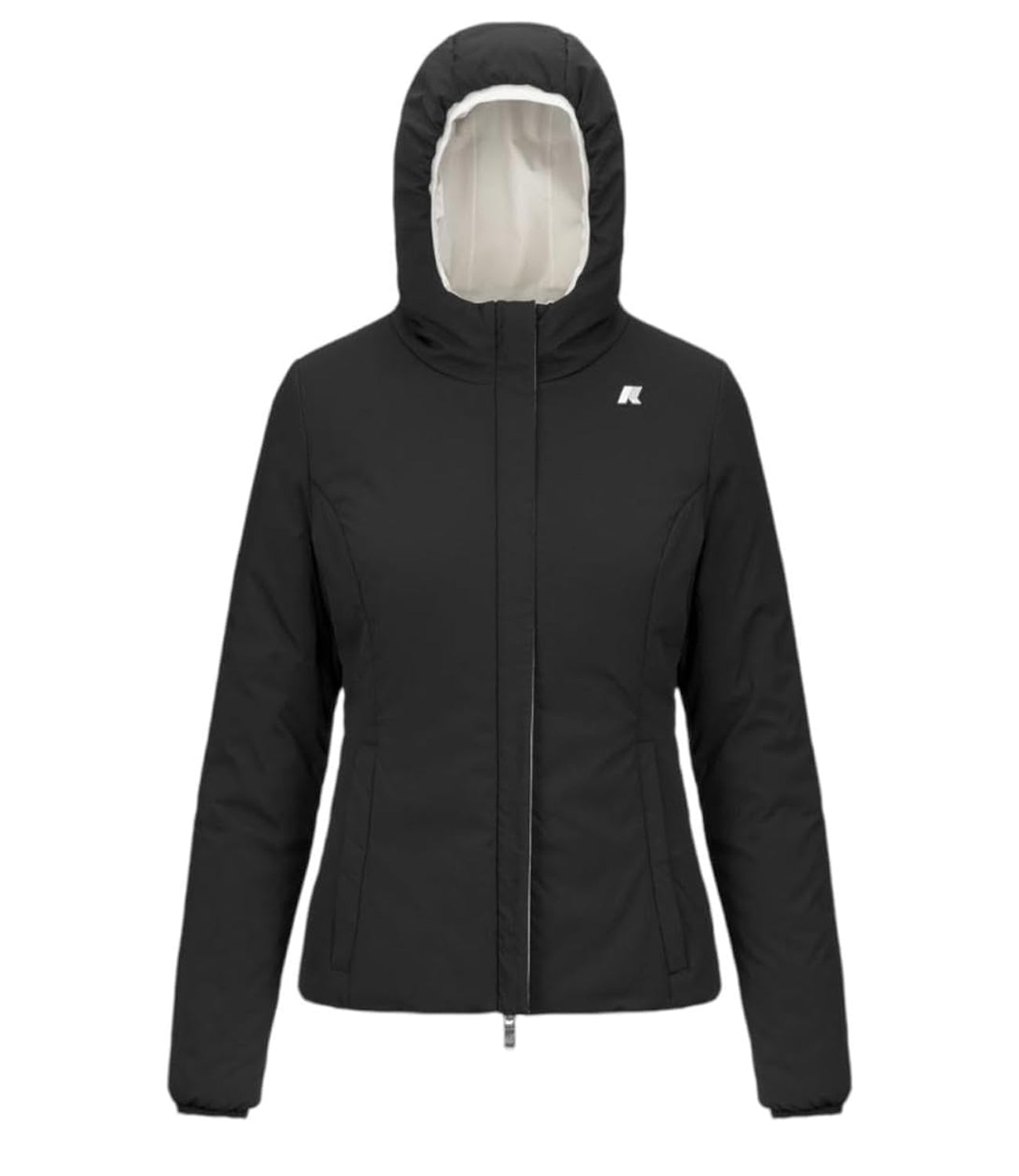 K-Way Giubbino Lily St Warm Double Donna Mod. K6128TW ALF White Gardenia - Black