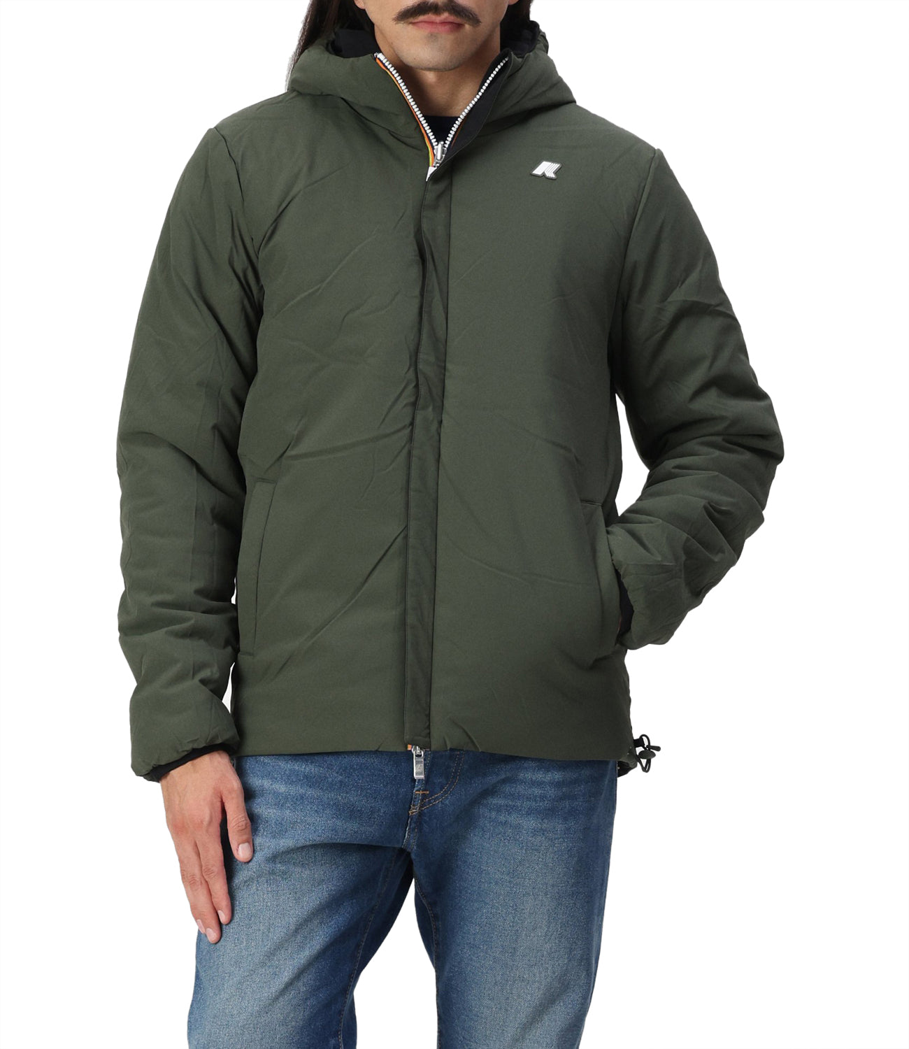K-Way Giubbino Jack St Warm Double Uomo Mod. K6128VW AH3 Black Pure - Green B