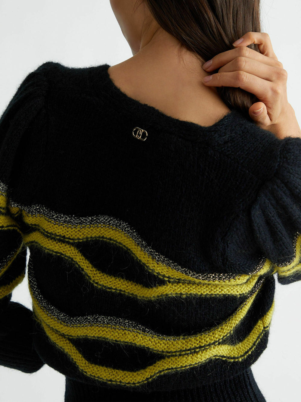 Liu Jo Liu Jo Cardigan Maglia Aperta Manica Lunga Donna Mod. WF4366MAG71 C3536 Green/Black/Lux