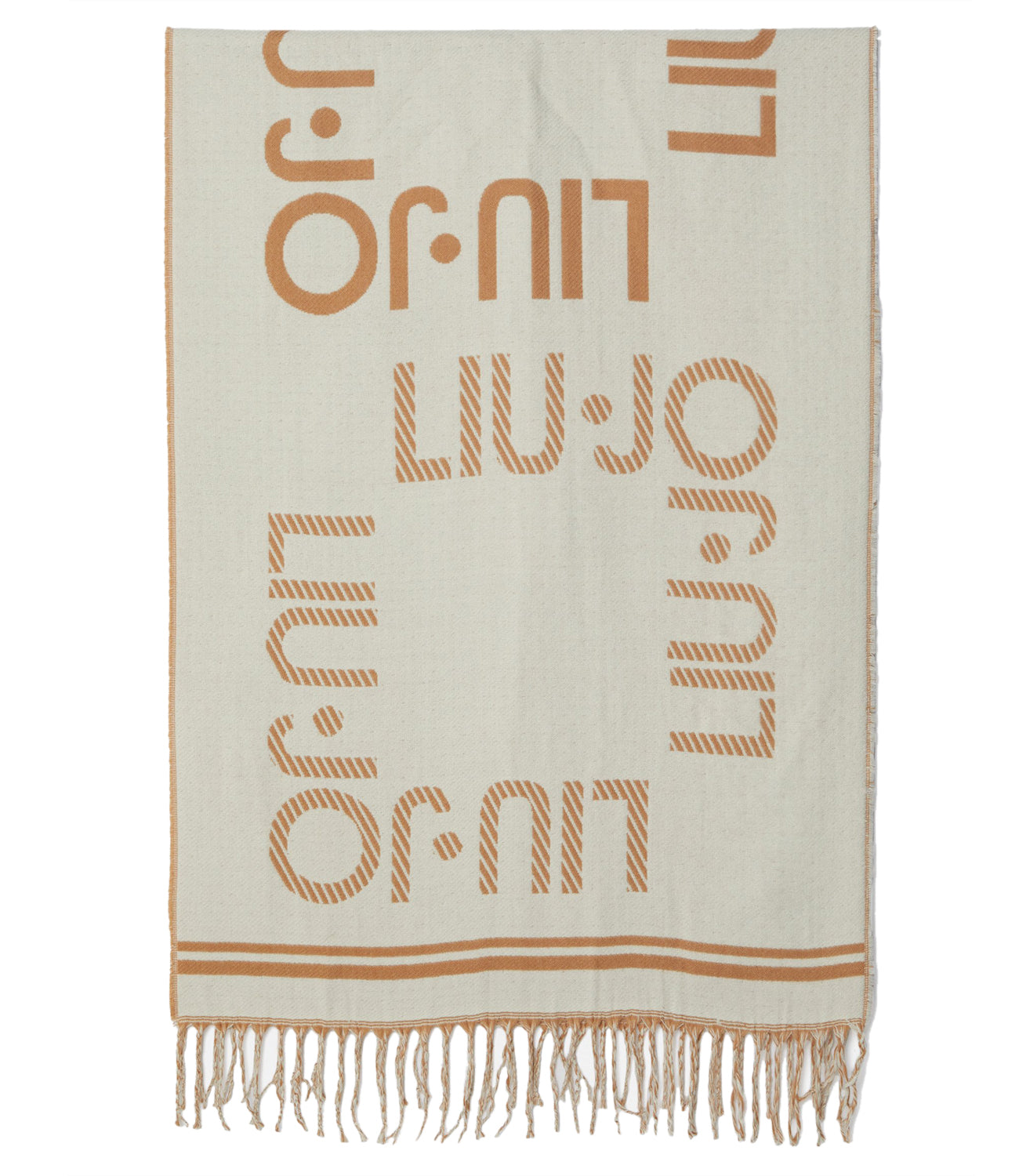 Liu Jo Liu Jo Stola Jacquard Monogram Donna Mod. 2F4006T0300 10701 Bianco Lana