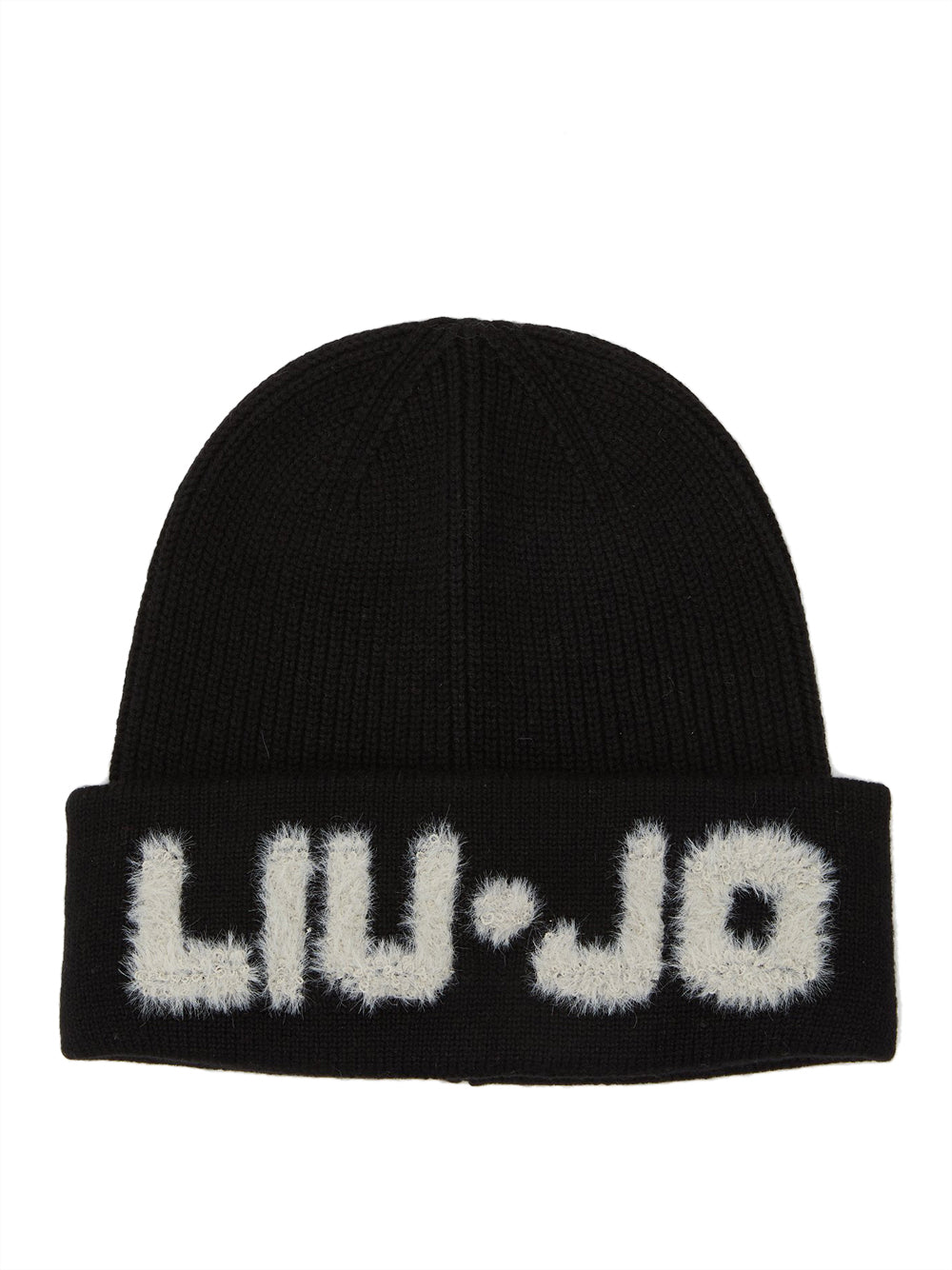 Liu Jo Liu Jo Berretto Beanie Logo Jacquard Donna Mod. 2F4053M0300 22222 Nero