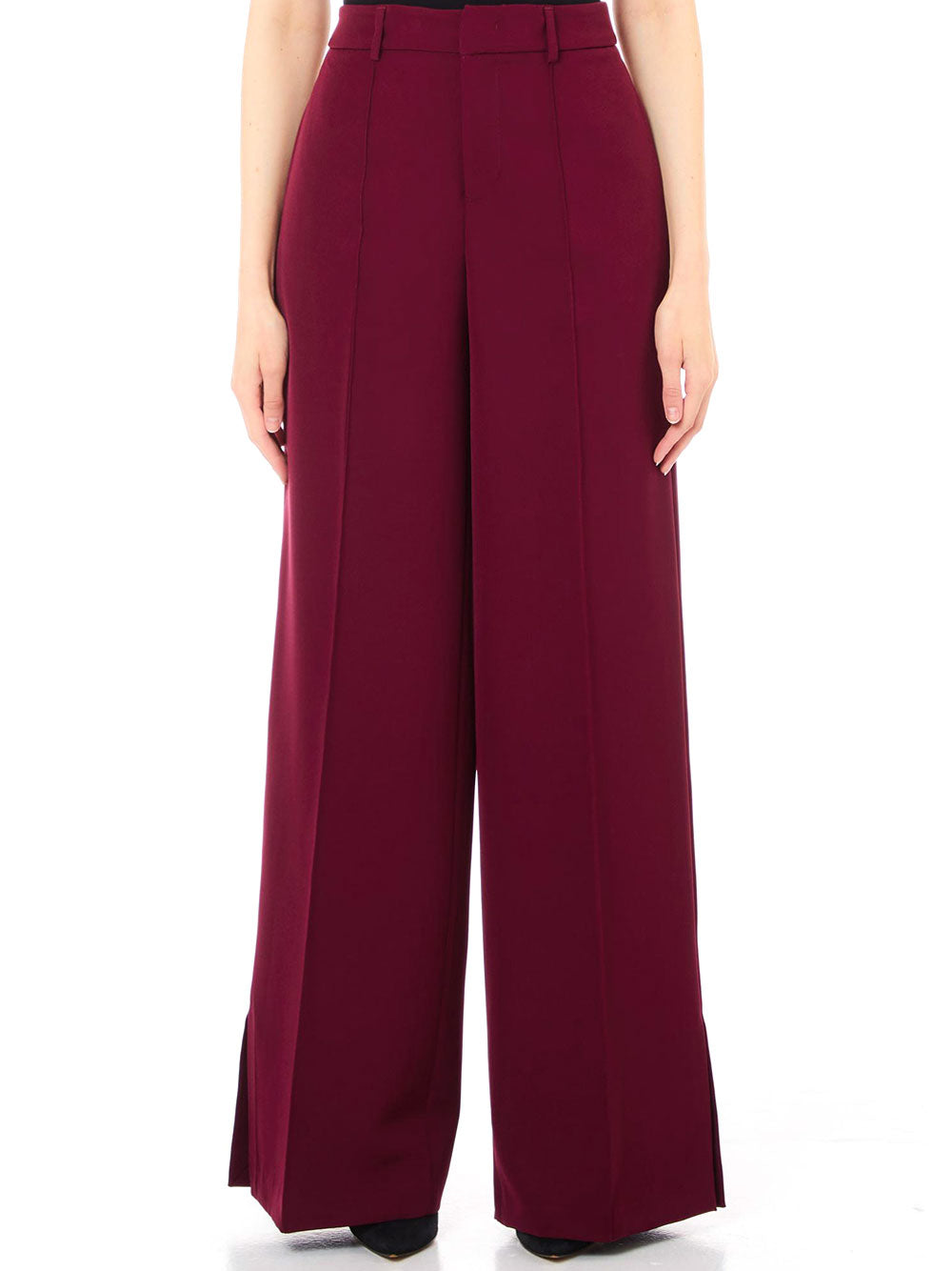 Pantalone Palazzo Liu Jo Con Spacchetti da Donna - Bordeaux