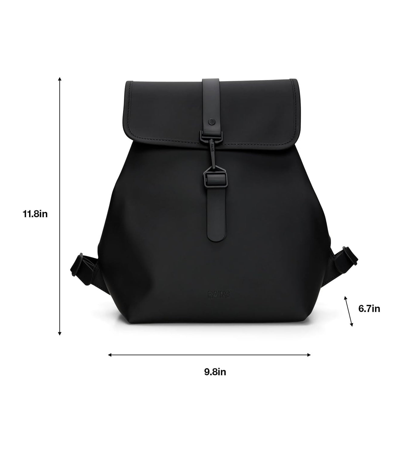 Rains Zaino Unisex Mod. BUCKET BACKPACK 13040 01 Black Nero