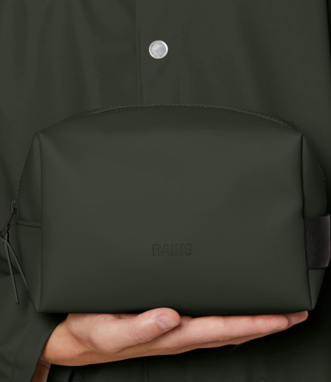 Rains Borsa Pochette Unisex Mod. WASH BAG SMALL 15580 03 Verde