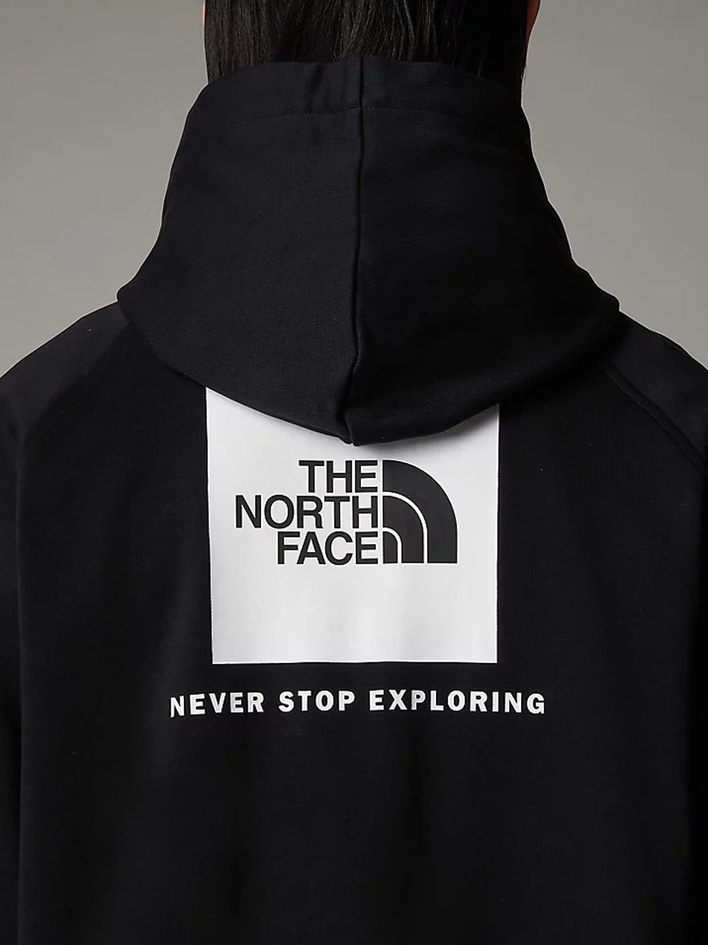 Felpa Cappuccio The North Face Raglan Box da Uomo - Nero