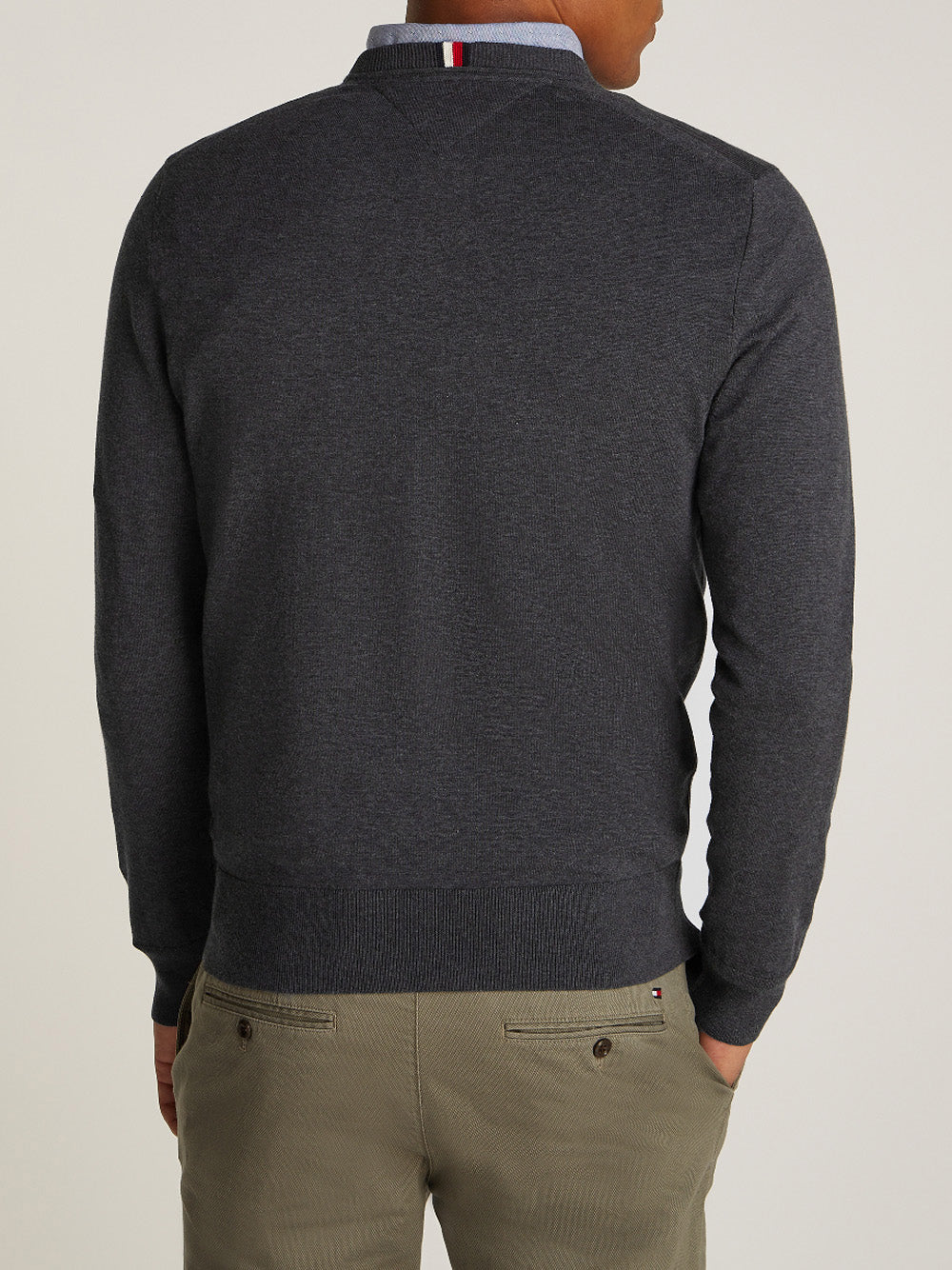 Tommy Hilfiger Pullover 1985 Crew Neck Sweat Uomo Mod. MW0MW21316 P92 Dark Grey Heather