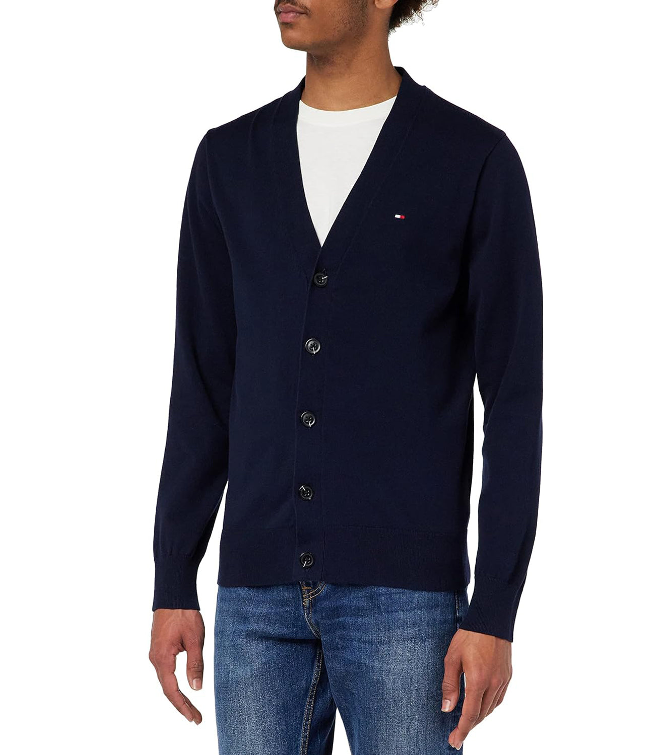 Tommy Hilfiger Cardigan 1985 Cardigan Uomo Mod. MW0MW31214 DW5 Desert Sky