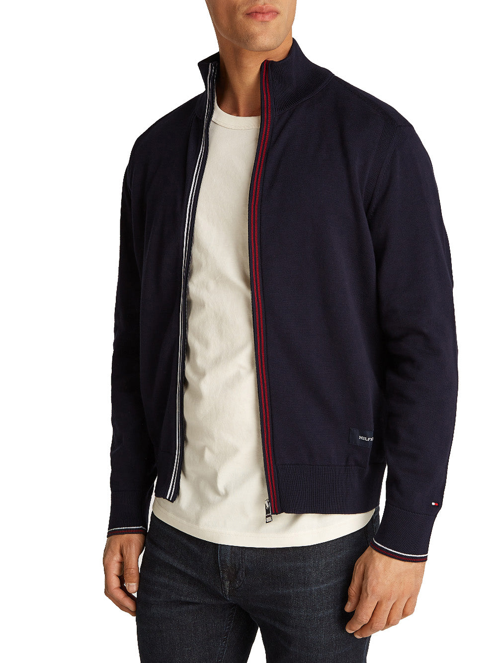 Tommy Hilfiger Pullover Rwb Tipped Cotton Z Uomo Mod. MW0MW35855 DW5 Desert Sky