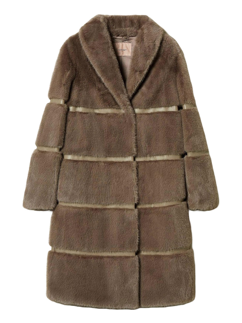 Cappotto Twin Set Pelliccia da Donna - Beige