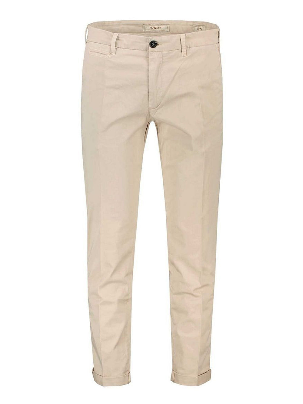 Pantalone Chino 40Weft da Uomo - Avorio
