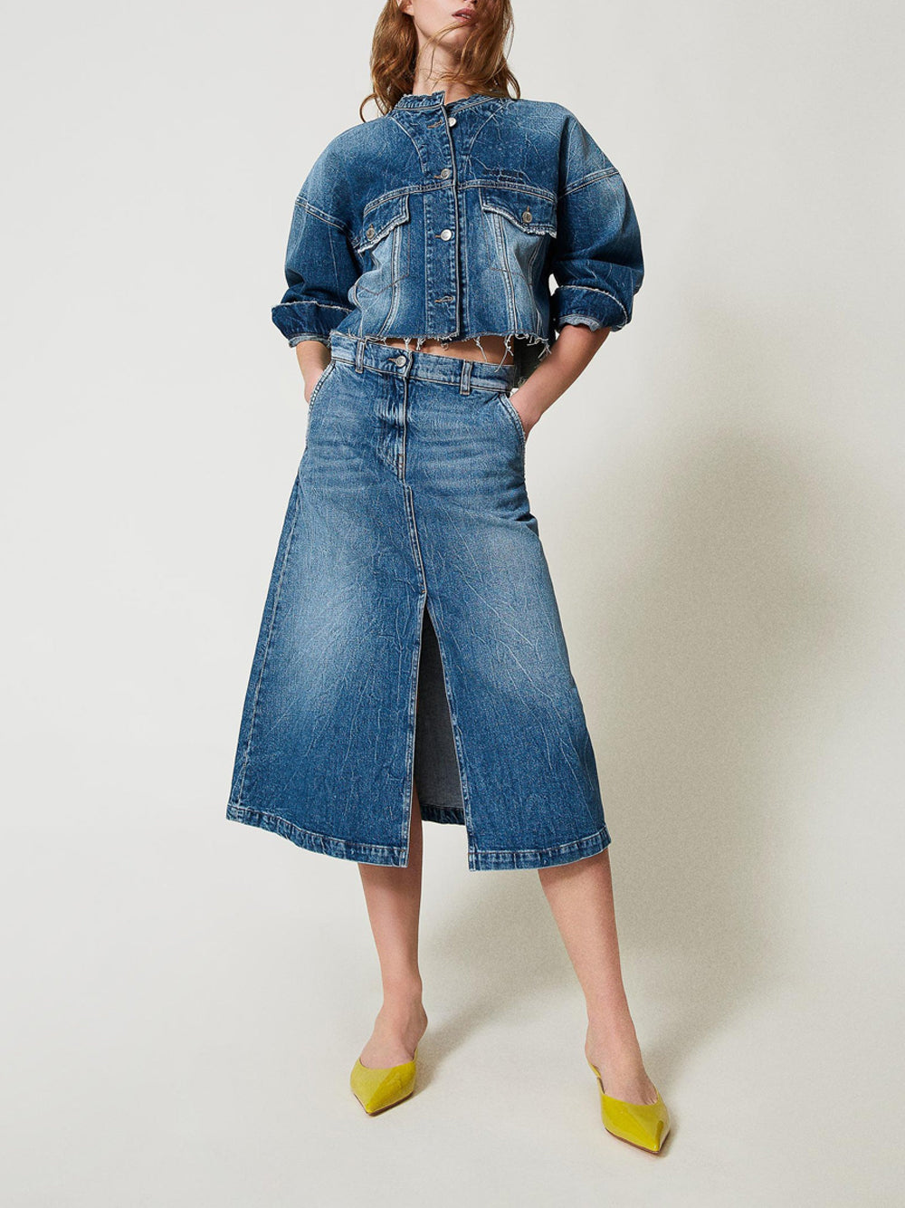 Gonna Midi Actitude da Donna - Denim