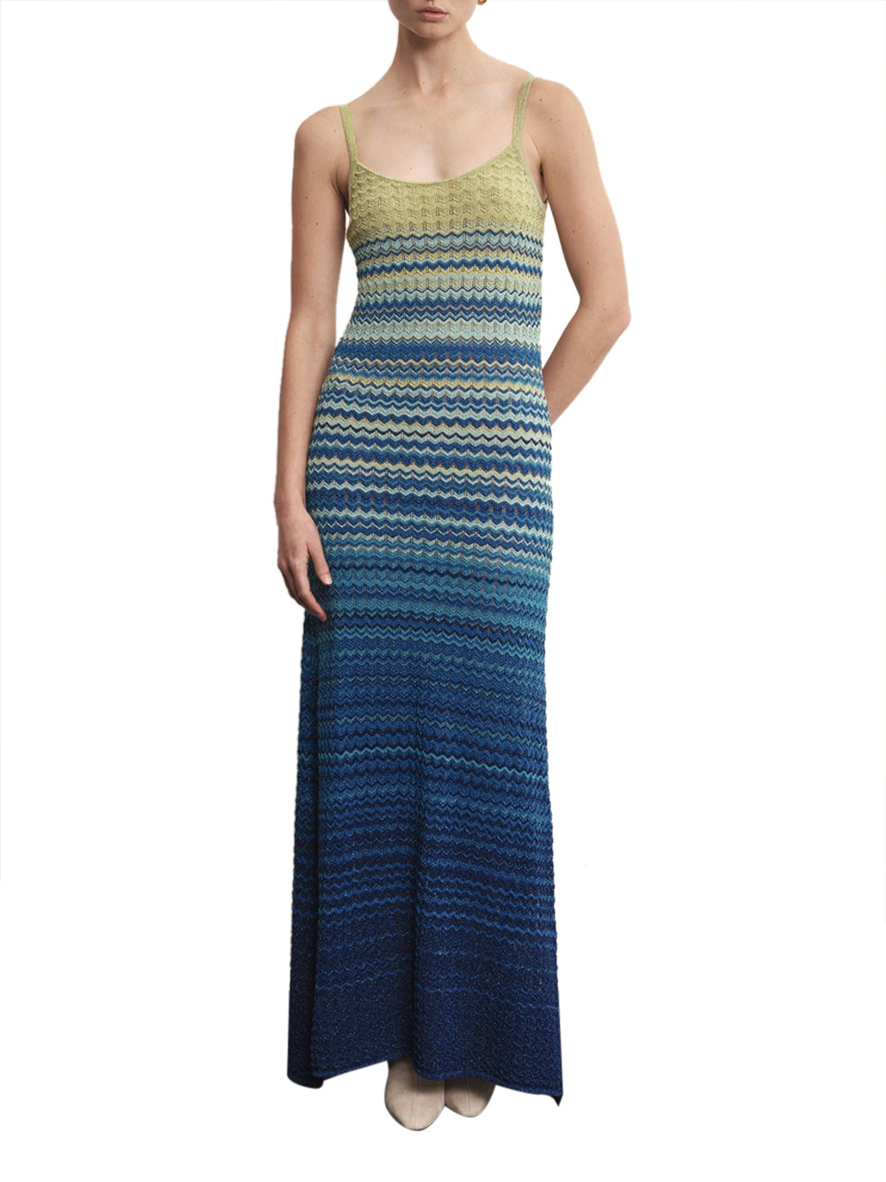 Vestito Longuette Akep in Maglia Degrade da Donna - Multicolore