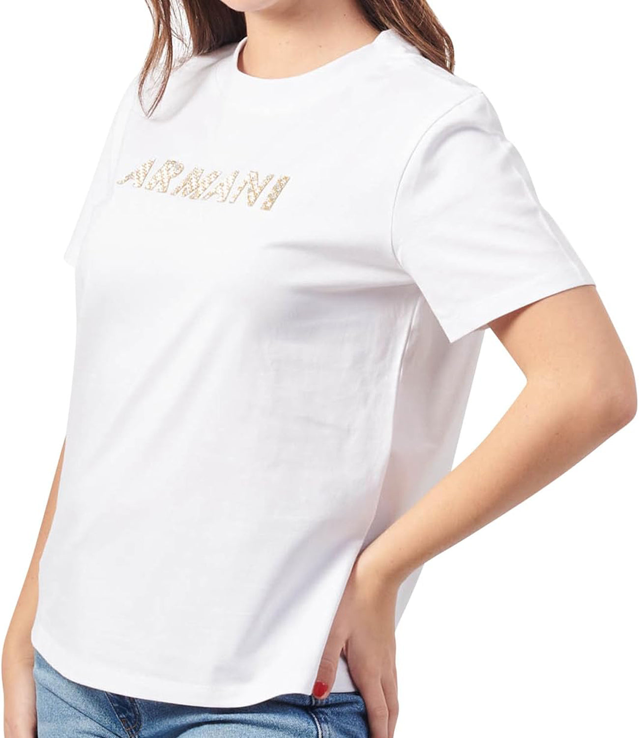 A|X Armani Exchange T-shirt Donna Mod. 6DYT36 YJ7VZ 1000 Bianco