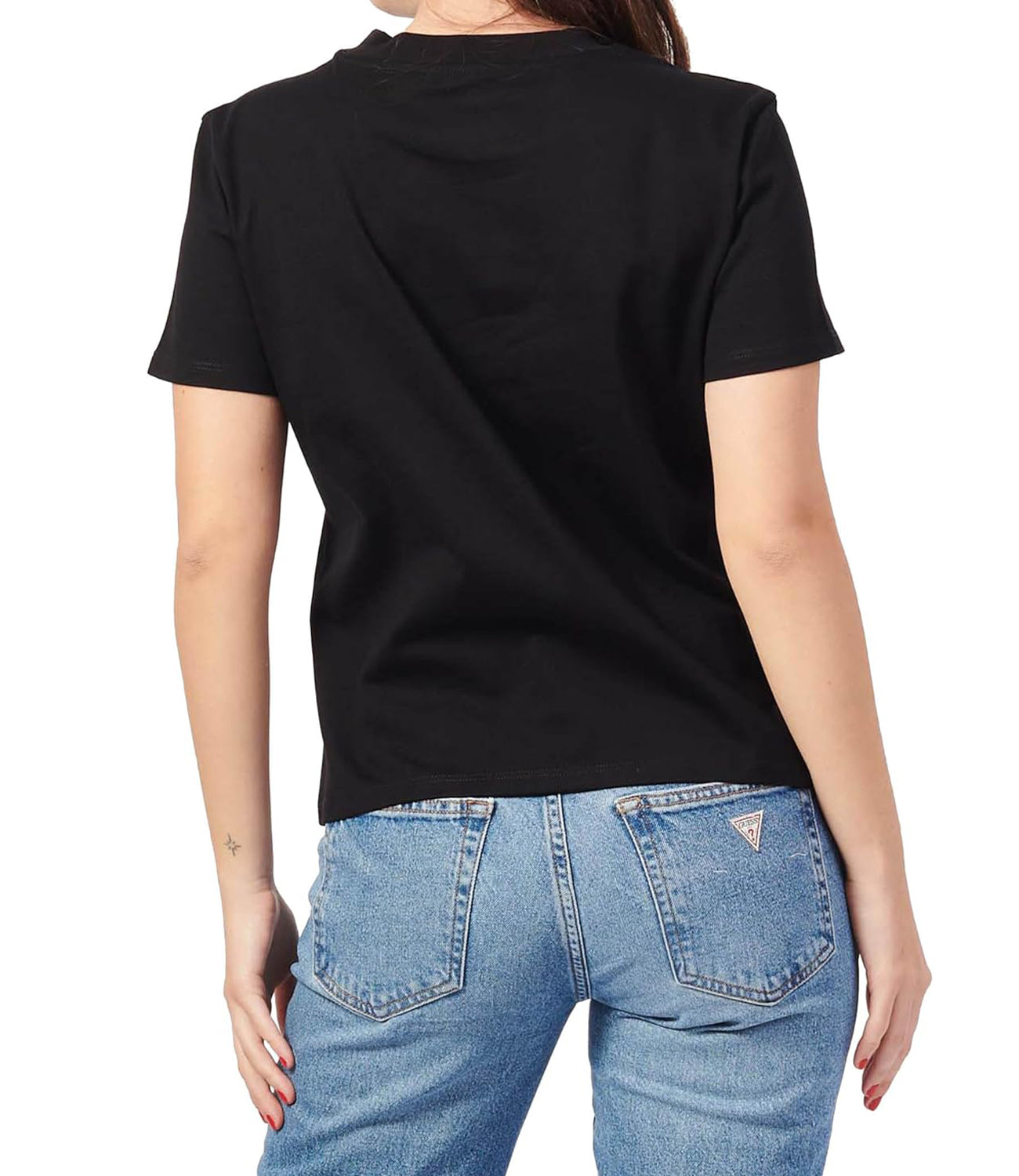 A|X Armani Exchange T-shirt Donna Mod. 6DYT36 YJ7VZ 1200 Nero