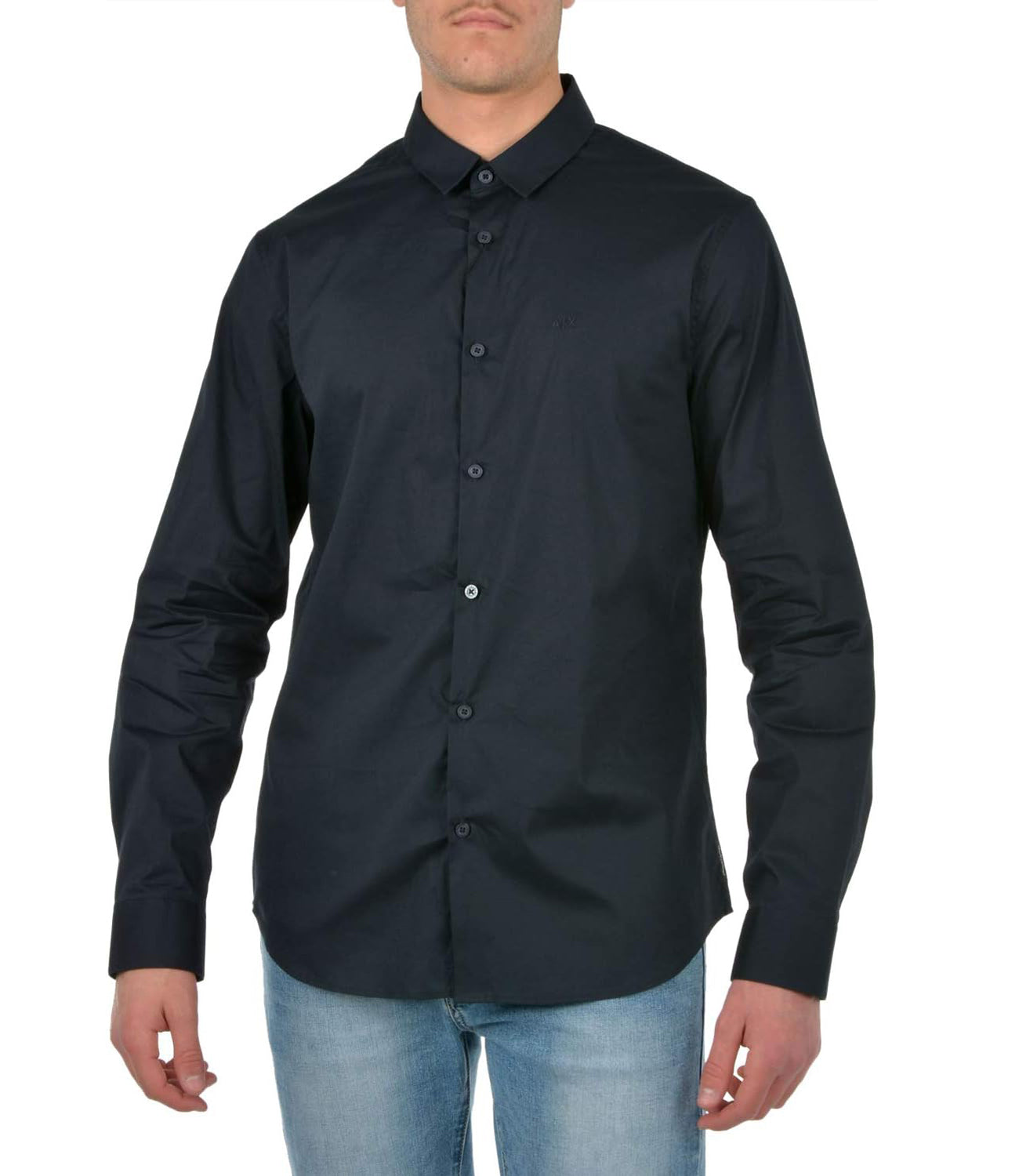 A|X Armani Exchange Camicia Manica Lunga Uomo Mod. 8NZC31 ZN28Z 1510 Blu