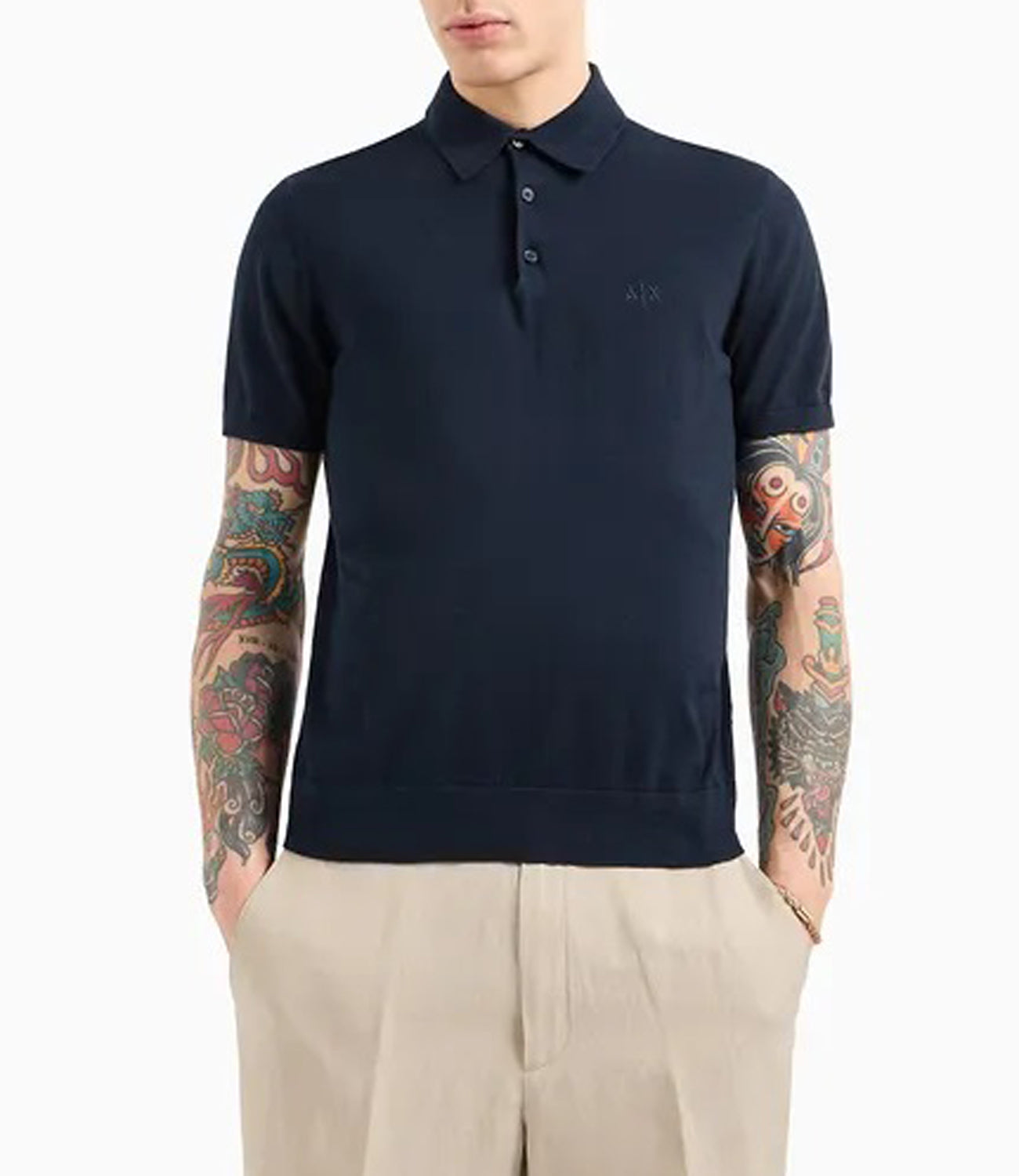 A|X Armani Exchange Polo M/C Uomo Mod. 8NZF5D ZM3JZ 1510 Blu