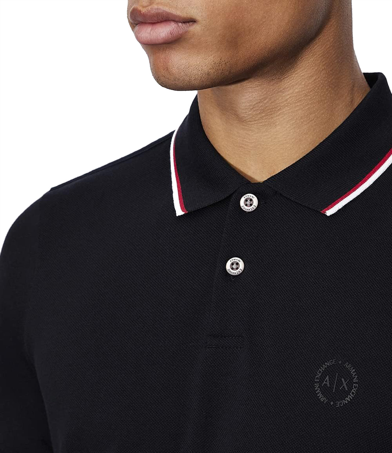 Armani Exchange Polo Manica Corta Uomo Mod. 8NZF75 Z8M5Z 1510 Blu