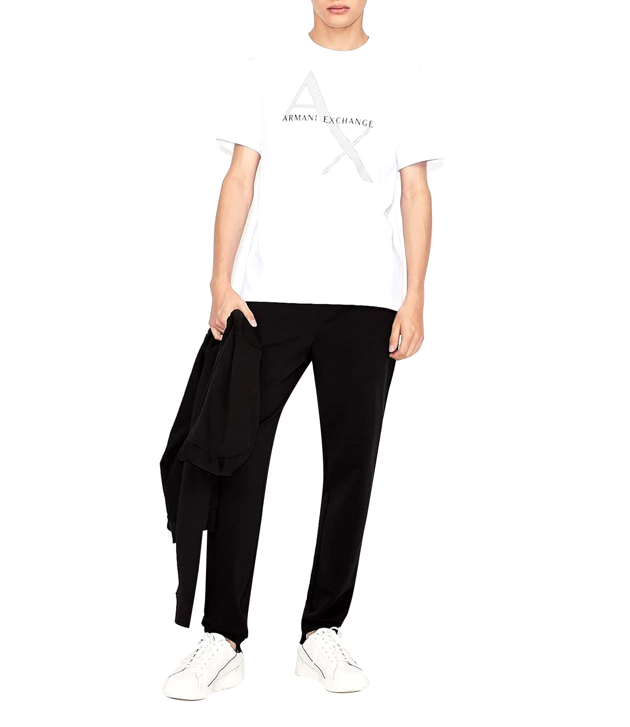 A|X Armani Exchange T-shirt Uomo Mod. 8NZT76 Z8H4Z 1100 Bianco