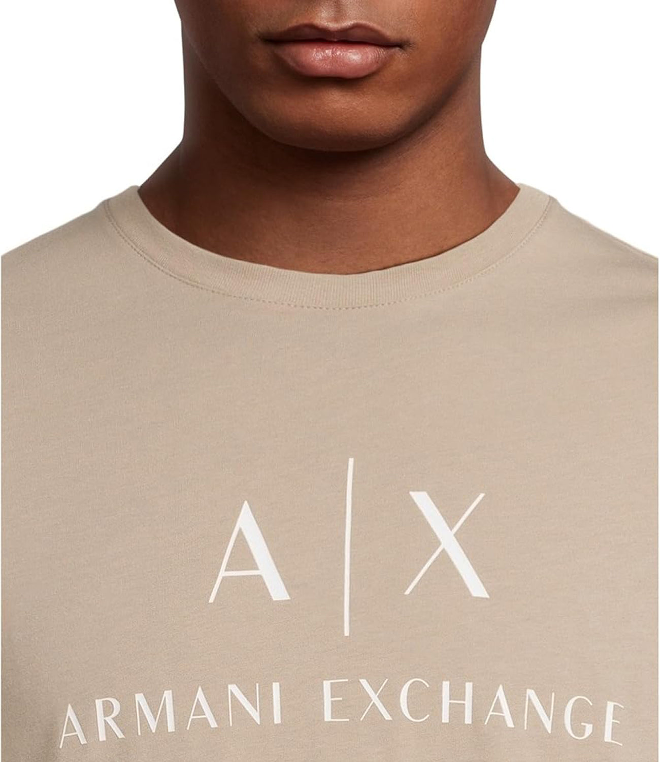 A|X Armani Exchange T-shirt Uomo Mod. 8NZTCJ Z8H4Z U6167 Sabbia Beige