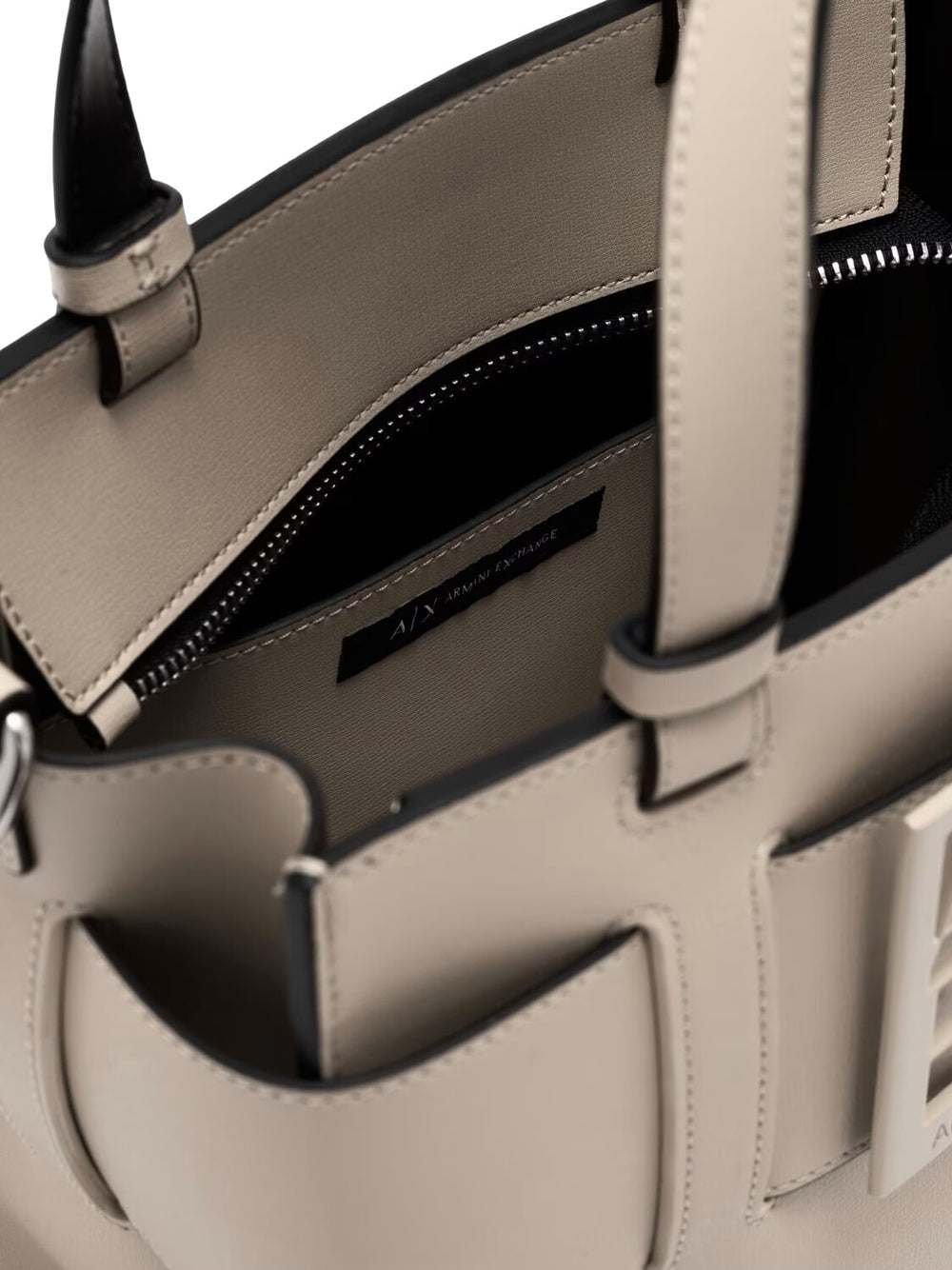 Borsa a Mano Armani Exchange da Donna - Avorio