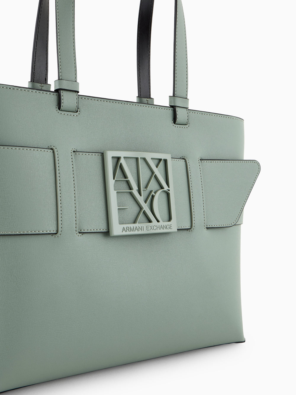 Borsa Shopper Armani Exchange da Donna - Verde