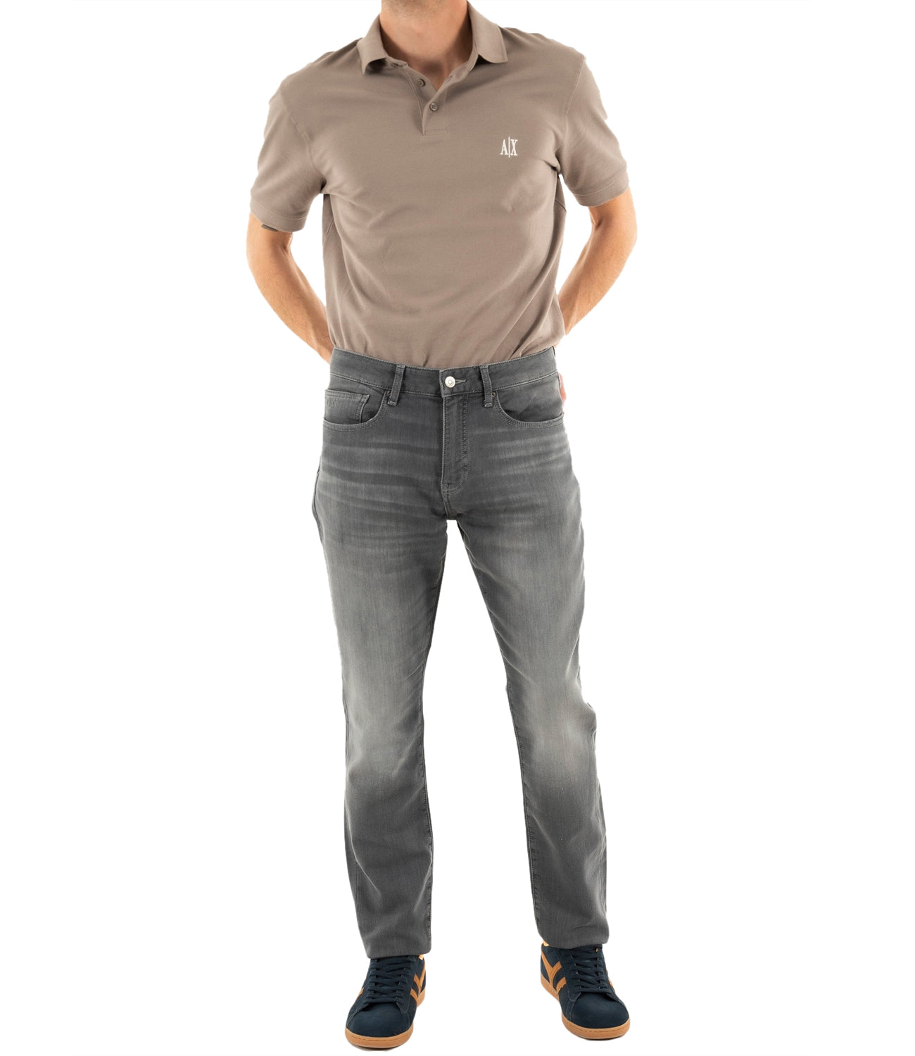 A|X Armani Exchange Pantalone 5 Tasche Uomo Mod. XM000070 AF14369 MB013 Grey Grigio